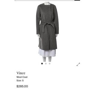 Vince Gray Wool Coat for Women